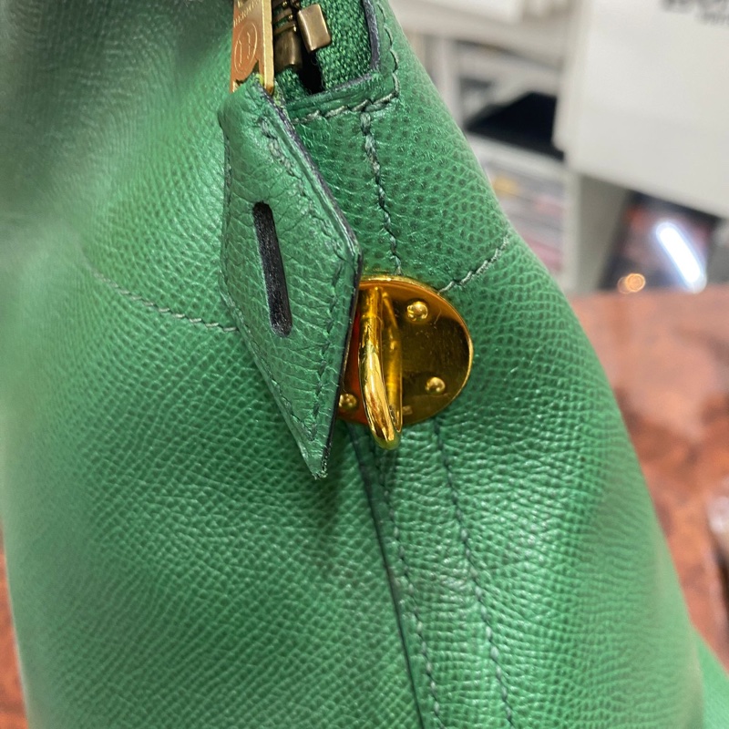「JL精品代購」9新 HERMES 愛馬仕 Bolide 35 綠Kushbel-15