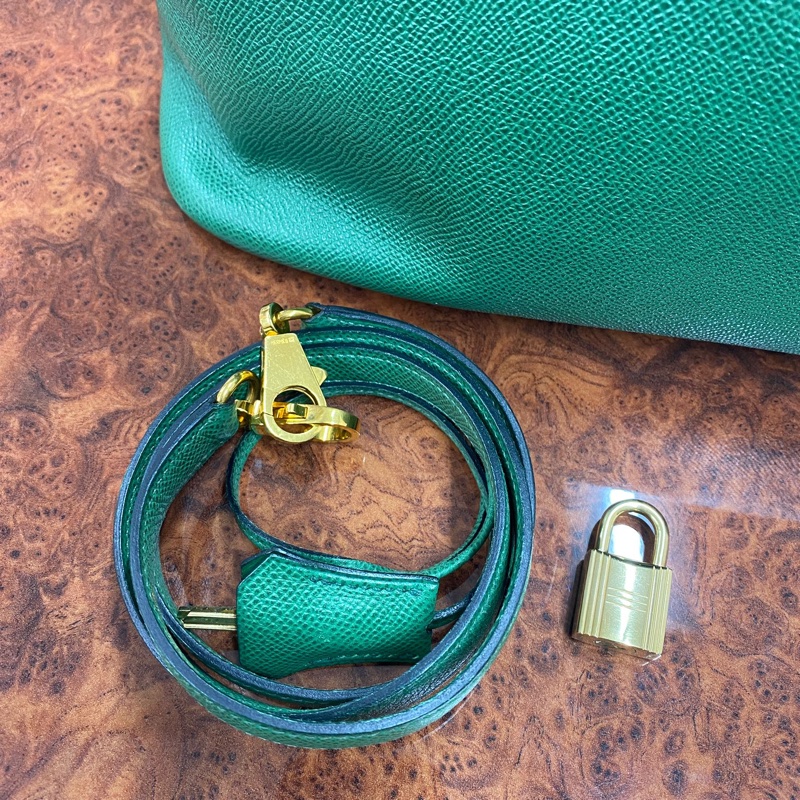 「JL精品代購」9新 HERMES 愛馬仕 Bolide 35 綠Kushbel-17