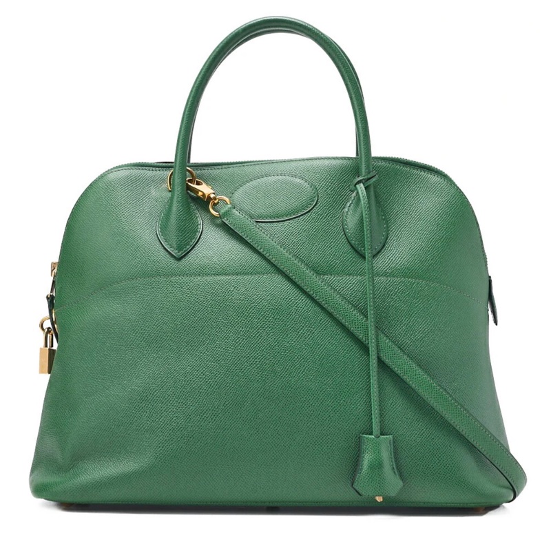 「JL精品代購」9新 HERMES 愛馬仕 Bolide 35 綠Kushbel-18