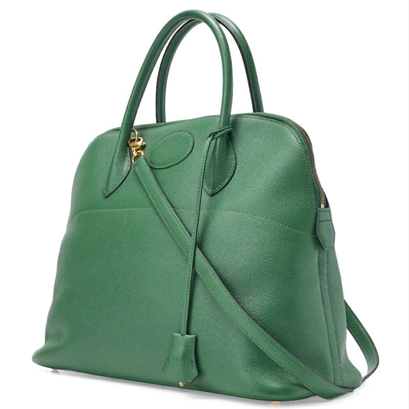 「JL精品代購」9新 HERMES 愛馬仕 Bolide 35 綠Kushbel-19