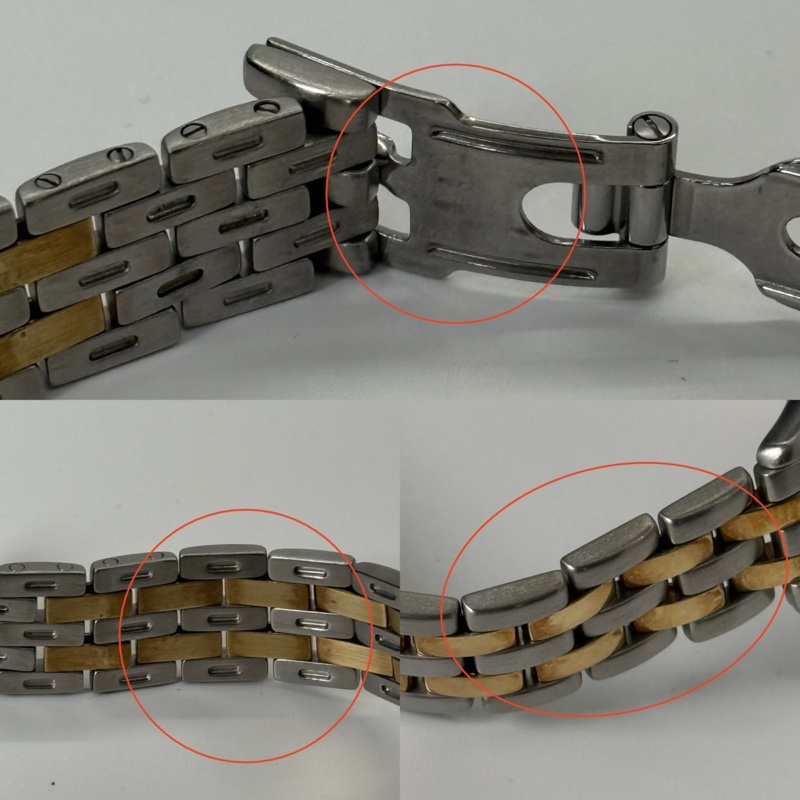 CARTIER 卡地亞 Panthère Cougar 圓形美洲豹系列經典羅馬時標 18K Figaro 鏈帶腕錶（中性尺寸）半金-4