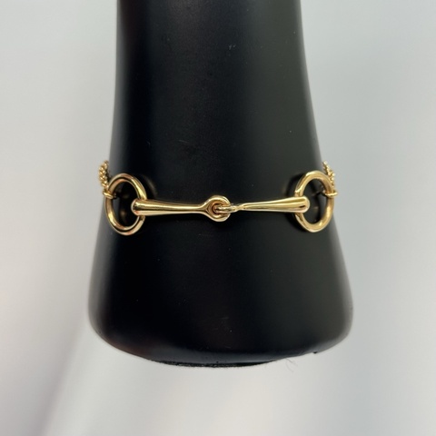 HERMES 愛馬仕 Filet d'Or 馬銜18K金手鍊