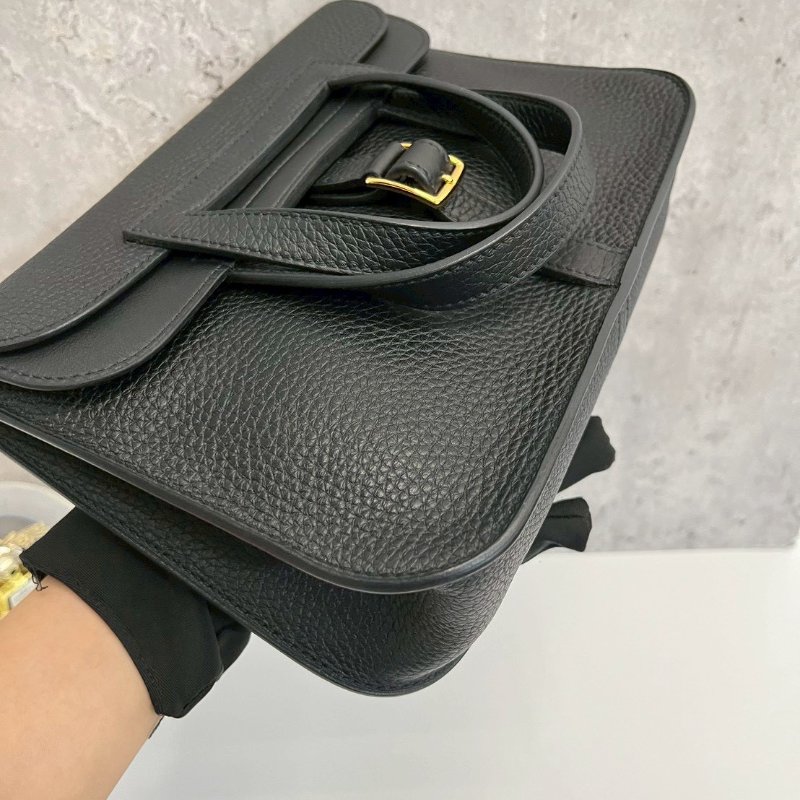Hermes Halzan 25黑金 B刻TC皮全配98新 台灣購證-11