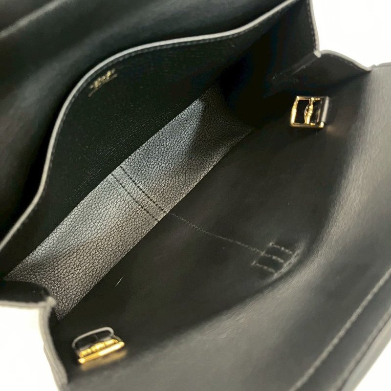 Hermes Halzan 25黑金 B刻TC皮全配98新 台灣購證-16