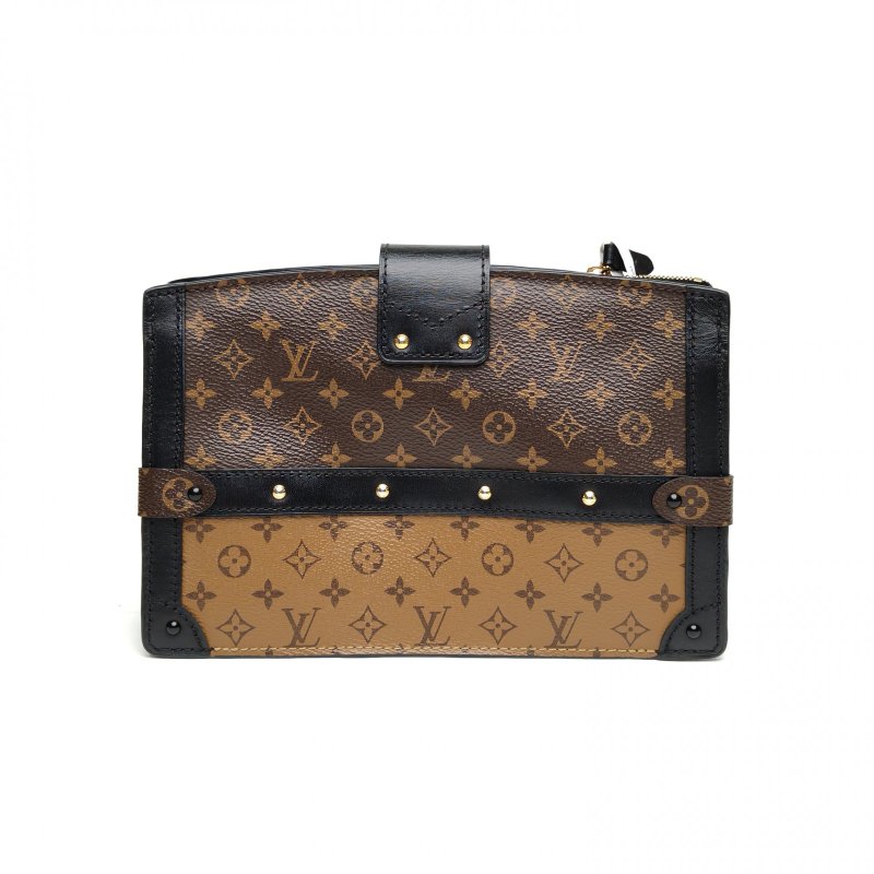 LOUIS VUITTON TrunkClutch軟盒子包拼色PVC晶片肩背包-2