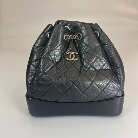 CHANEL 流浪後背小號 黑A94485/晶片款