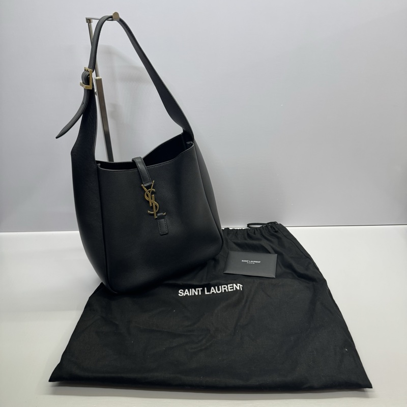 YSL 黑色牛皮 LE 5 À 7 SUPPLE SMALL IN GRAINED 肩背包713938-2