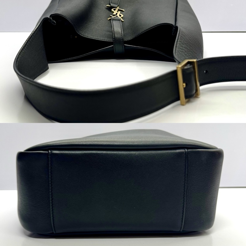 YSL 黑色牛皮 LE 5 À 7 SUPPLE SMALL IN GRAINED 肩背包713938-4
