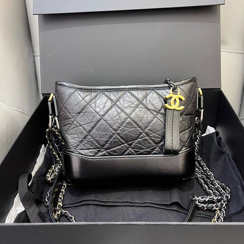香奈兒/Chanel 黑金流浪小號鏈條包-5