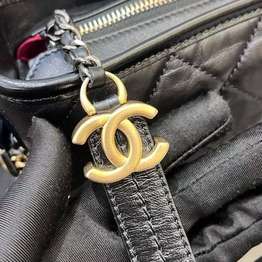 香奈兒/Chanel 黑金流浪小號鏈條包-10