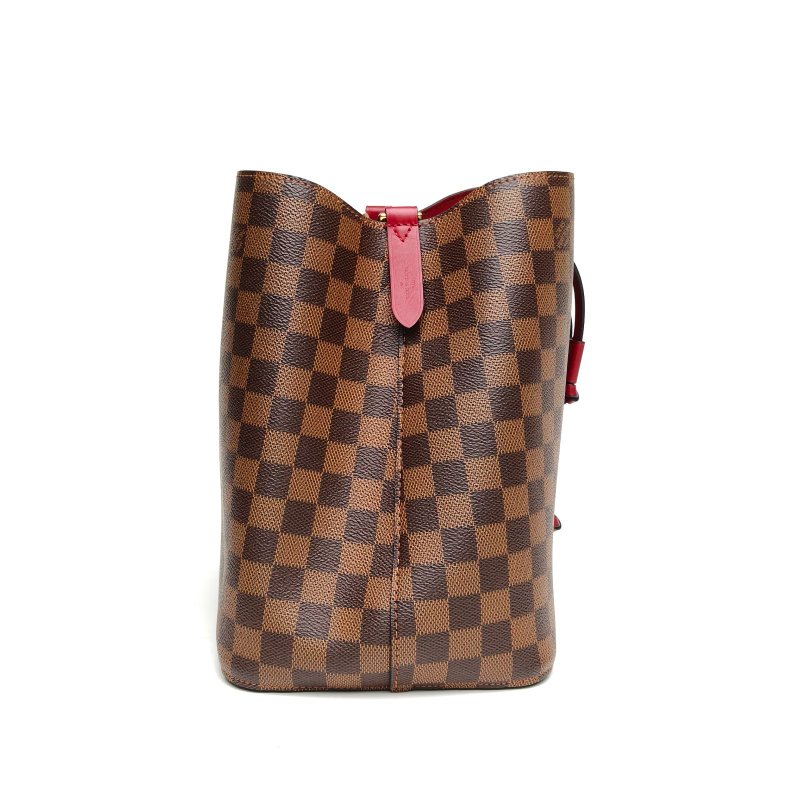 LOUIS VUITTON NÉONOÉ水桶包中號紅色內裏棕色棋盤格金扣2019肩背包-2