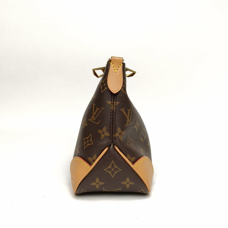 LOUIS VUITTON BOULOGNE牛角包可拆卸肩帶老花PVC晶片肩背包-1