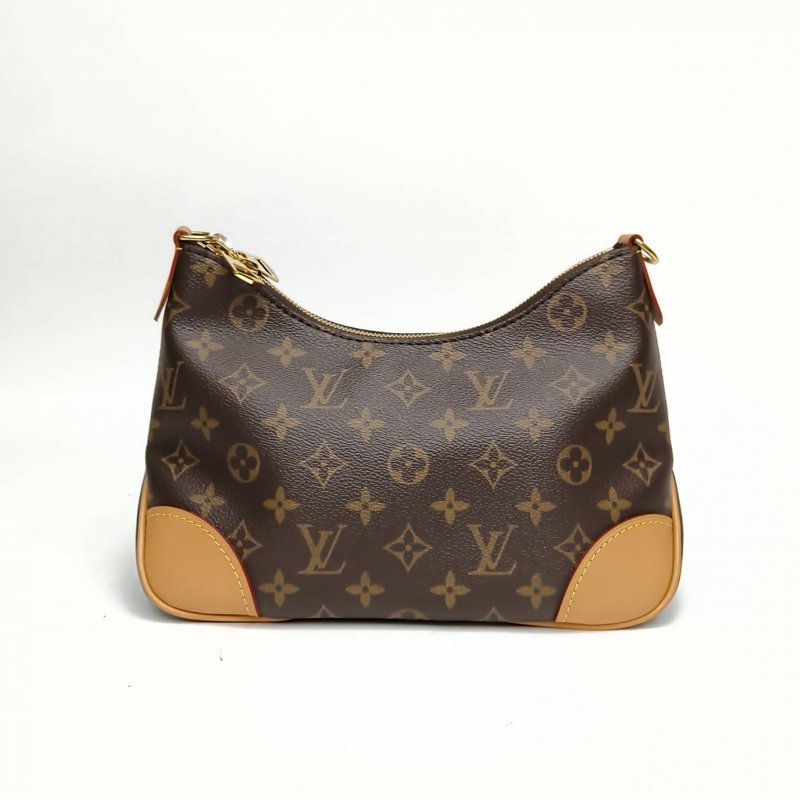 LOUIS VUITTON BOULOGNE牛角包可拆卸肩帶老花PVC晶片肩背包-2