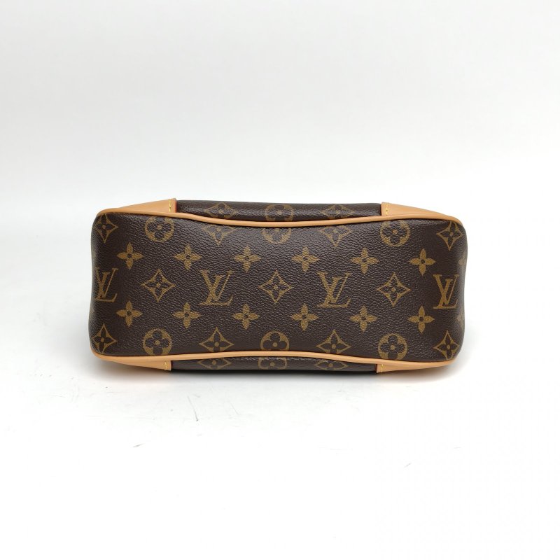 LOUIS VUITTON BOULOGNE牛角包可拆卸肩帶老花PVC晶片肩背包-4