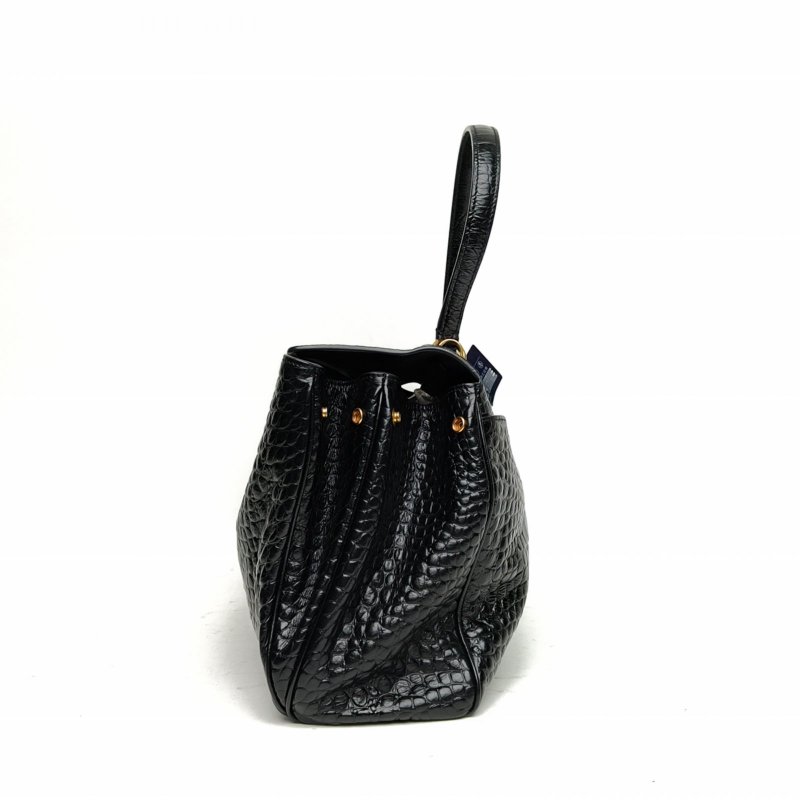 BALENCIAGA Rodeo中號黑色牛皮金扣肩背包-1