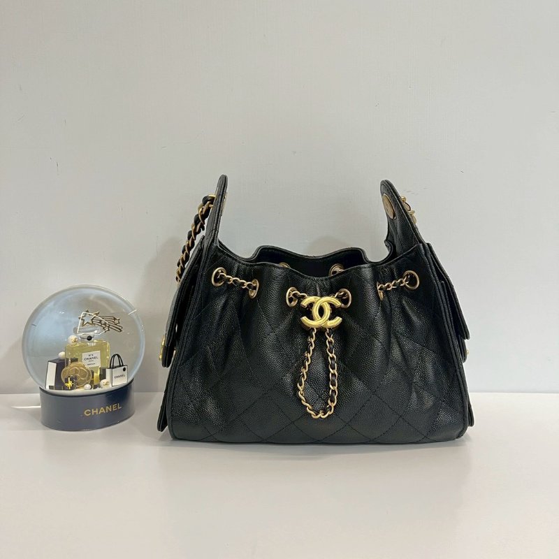 Chanel 25bag mini 黑金荔枝牛 2026/4月離櫃 全配-0