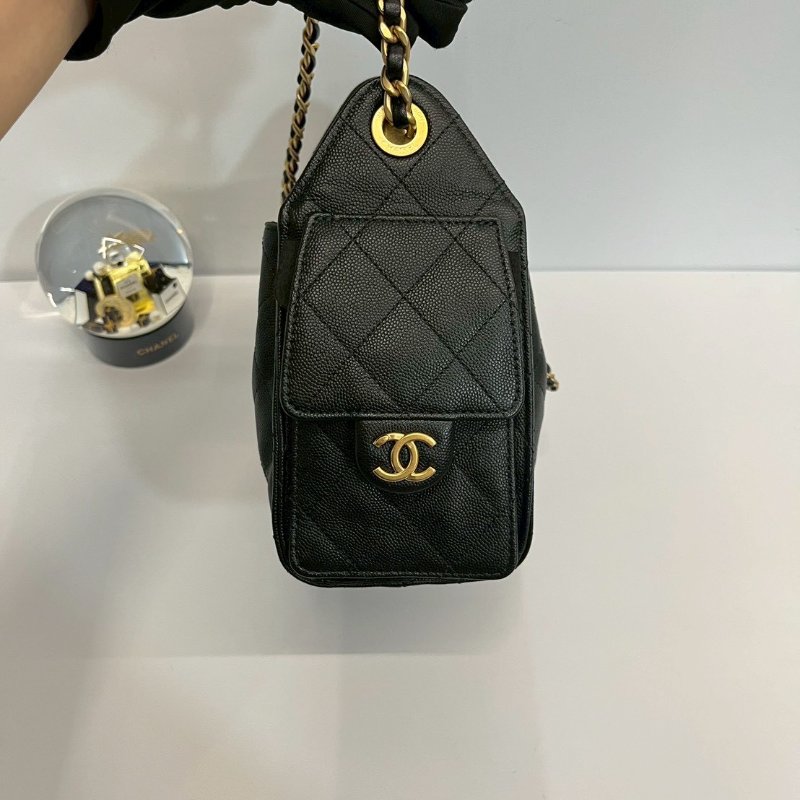 Chanel 25bag mini 黑金荔枝牛 2026/4月離櫃 全配-4