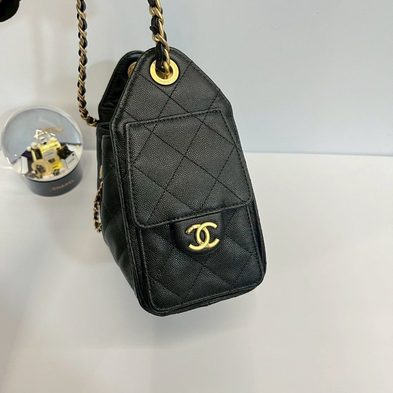Chanel 25bag mini 黑金荔枝牛 2026/4月離櫃 全配-6