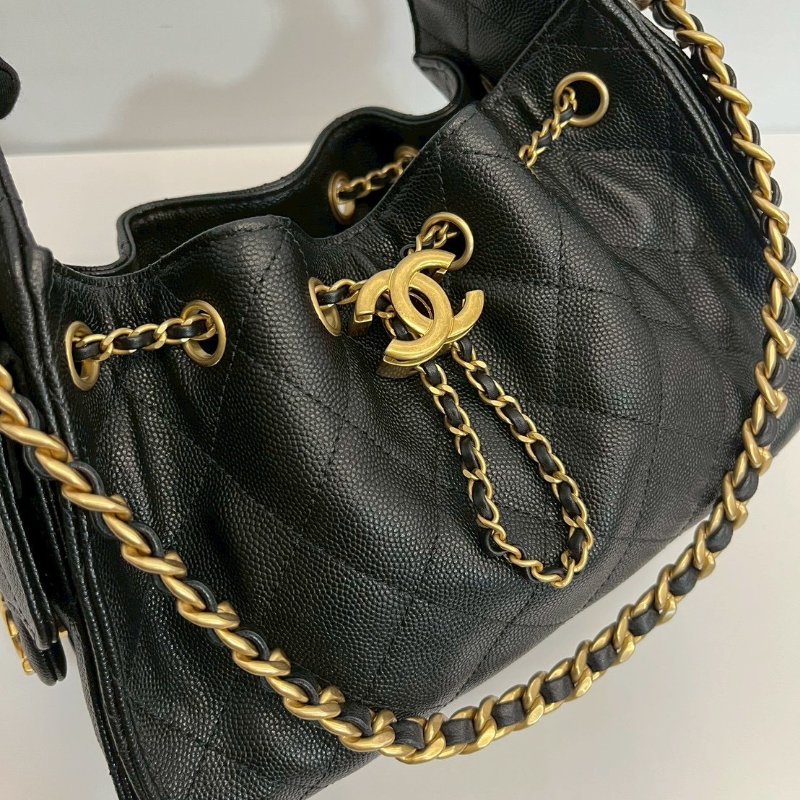 Chanel 25bag mini 黑金荔枝牛 2026/4月離櫃 全配-14