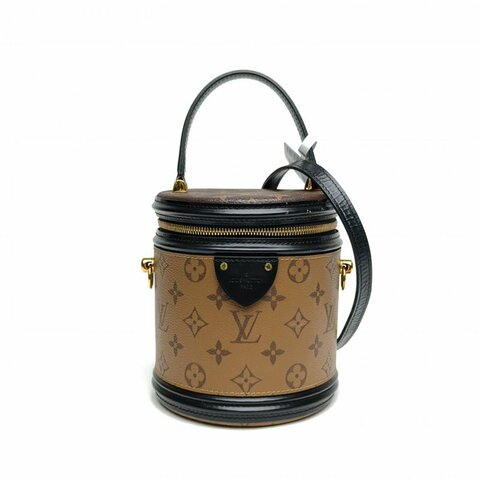 LOUIS VUITTON CANNES圓桶包拼色PVC晶片老花肩背包