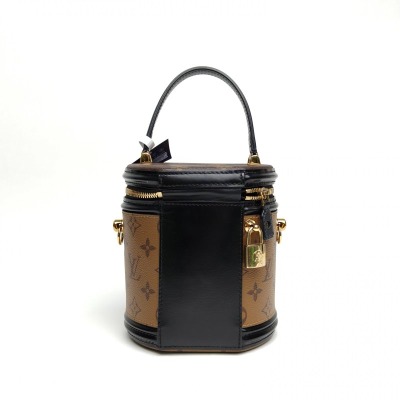 LOUIS VUITTON CANNES圓桶包拼色PVC晶片老花肩背包-2