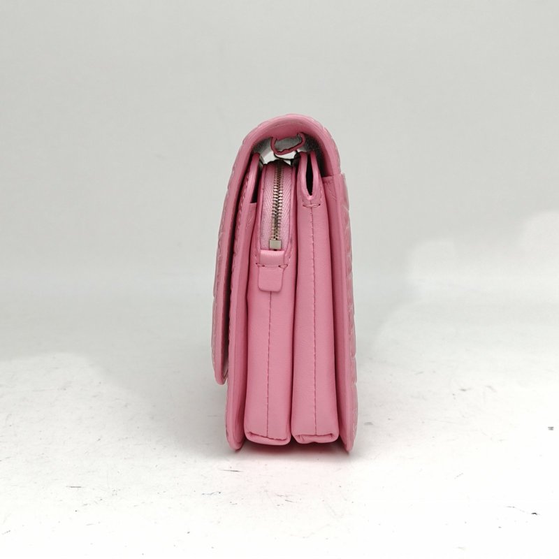 BALENCIAGA BBagSmall豆腐包鱷魚壓紋粉色牛皮肩背包-1