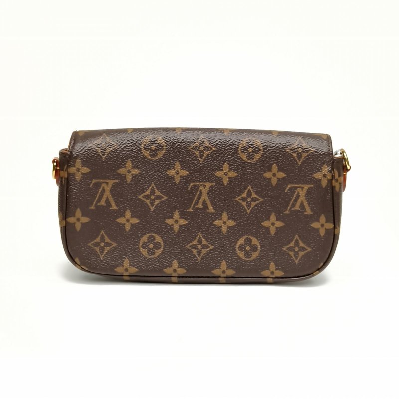 LOUIS VUITTON IVY鏈條腋下包老花PVC金扣晶片肩背包-2