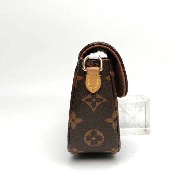 LOUIS VUITTON IVY鏈條腋下包老花PVC金扣晶片肩背包-3