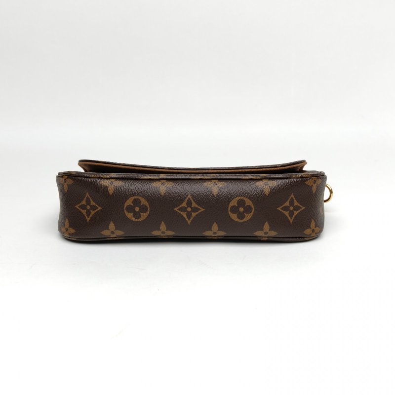 LOUIS VUITTON IVY鏈條腋下包老花PVC金扣晶片肩背包-4