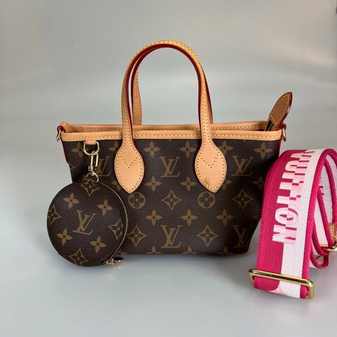LV M46786/晶片款 老花Neverfull BB 托特包