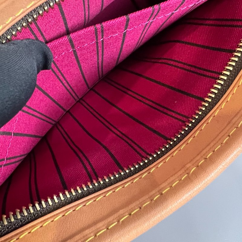 LV M46786/晶片款 老花Neverfull BB 托特包-6