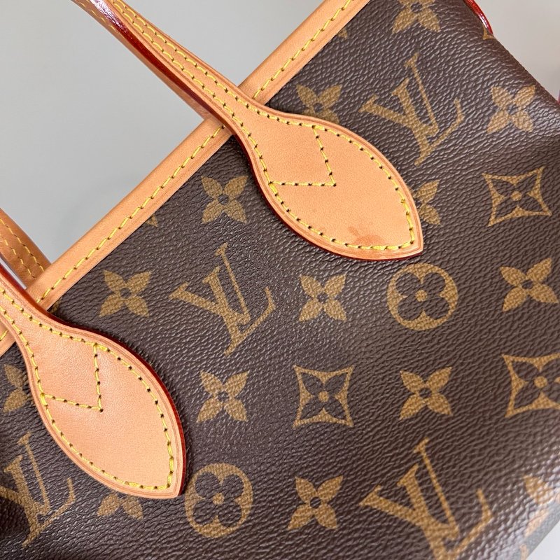 LV M46786/晶片款 老花Neverfull BB 托特包-8