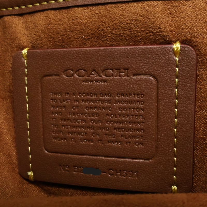 棕色 提花帆布 RIYA 21 Mini 後背包【COACH 寇馳】 CH591-4