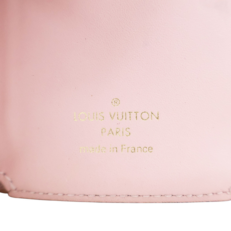 棕色 原花 PVC塗層帆布 信封式 三折扣式短夾【LOUIS VUITTON LV 路易威登】 M81665-5