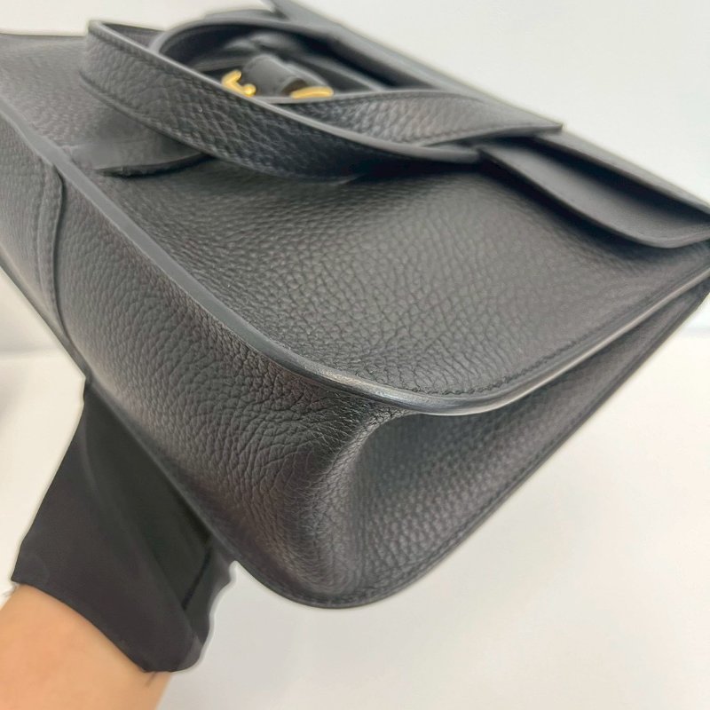 Hermes Halzan 25黑金 B刻TC皮全配98新 台灣購證-12