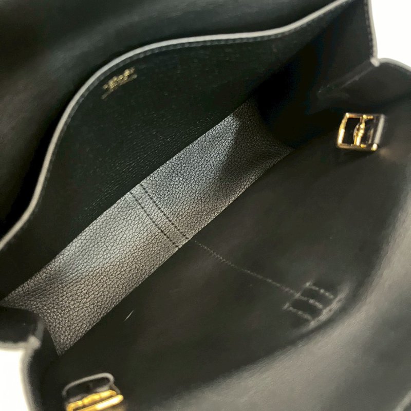 Hermes Halzan 25黑金 B刻TC皮全配98新 台灣購證-16