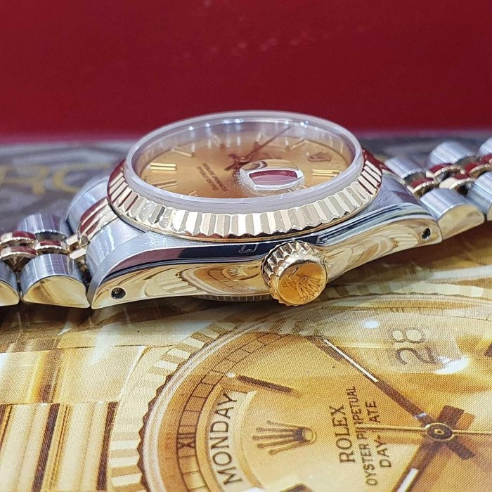 【大眾名錶】ROLEX勞力士 69173 Datejust 蠔式女錶 簡約風格 金色T柱面盤 太陽圈 錶徑26mm 自動上鍊 B1297-5
