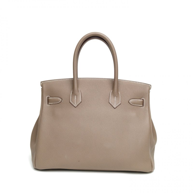 HERMES Birkin3018大象灰Togo皮A刻金扣肩背包-2