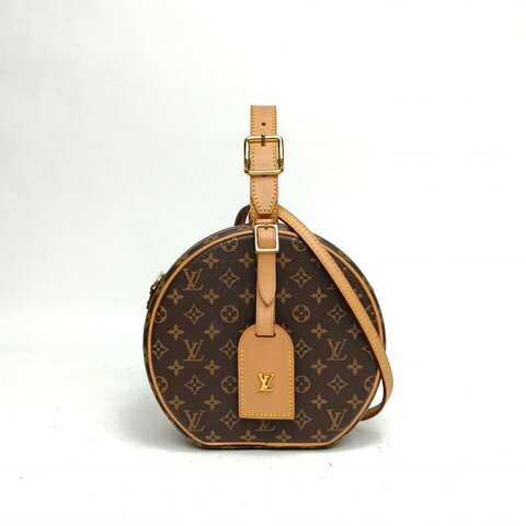 LOUIS VUITTON PETITEBOITECHAPEAU硬圓餅中號老花PVC2018肩背包