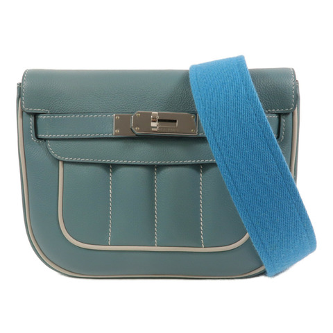HERMES Eevercolor皮革Mini Berline肩背袋Ciel/Girs Pearl