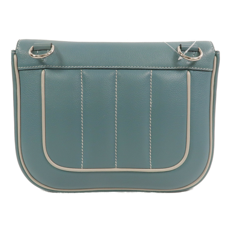 HERMES Eevercolor皮革Mini Berline肩背袋Ciel/Girs Pearl-1
