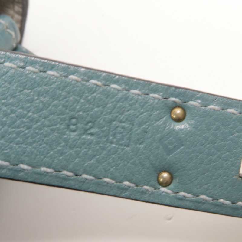 HERMES Eevercolor皮革Mini Berline肩背袋Ciel/Girs Pearl-7