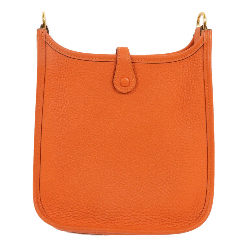 HERMES Clemence皮革Evelyne TPM肩背袋Orange-1
