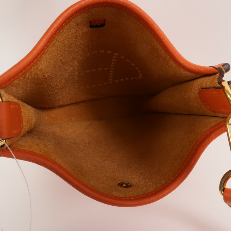 HERMES Clemence皮革Evelyne TPM肩背袋Orange-4