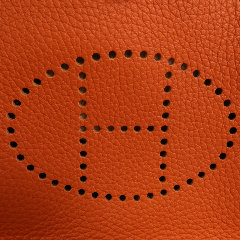 HERMES Clemence皮革Evelyne TPM肩背袋Orange-5