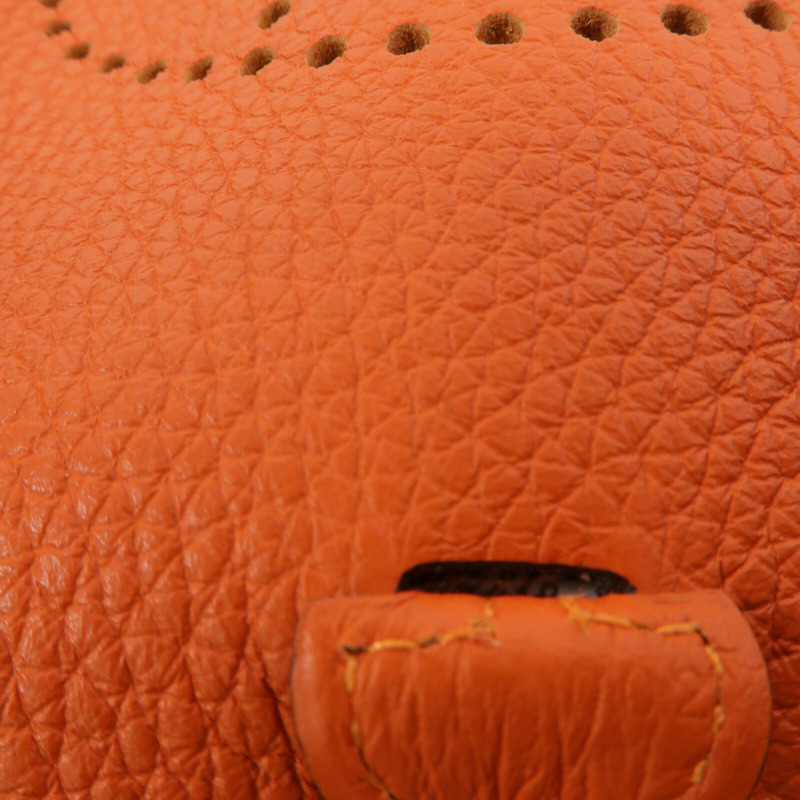 HERMES Clemence皮革Evelyne TPM肩背袋Orange-6