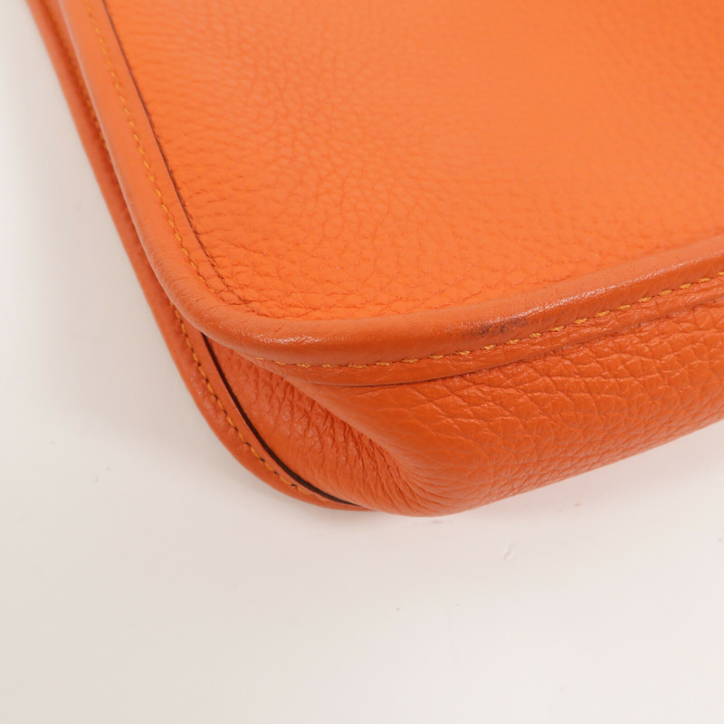 HERMES Clemence皮革Evelyne TPM肩背袋Orange-10
