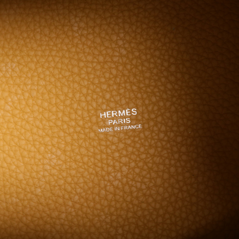 HERMES Clemence皮革Picotin MM手挽袋Sesame-5