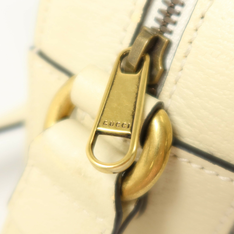 GUCCI 塗層帆布/牛皮皮革Oplidia Camera Bag金扣肩背袋-14
