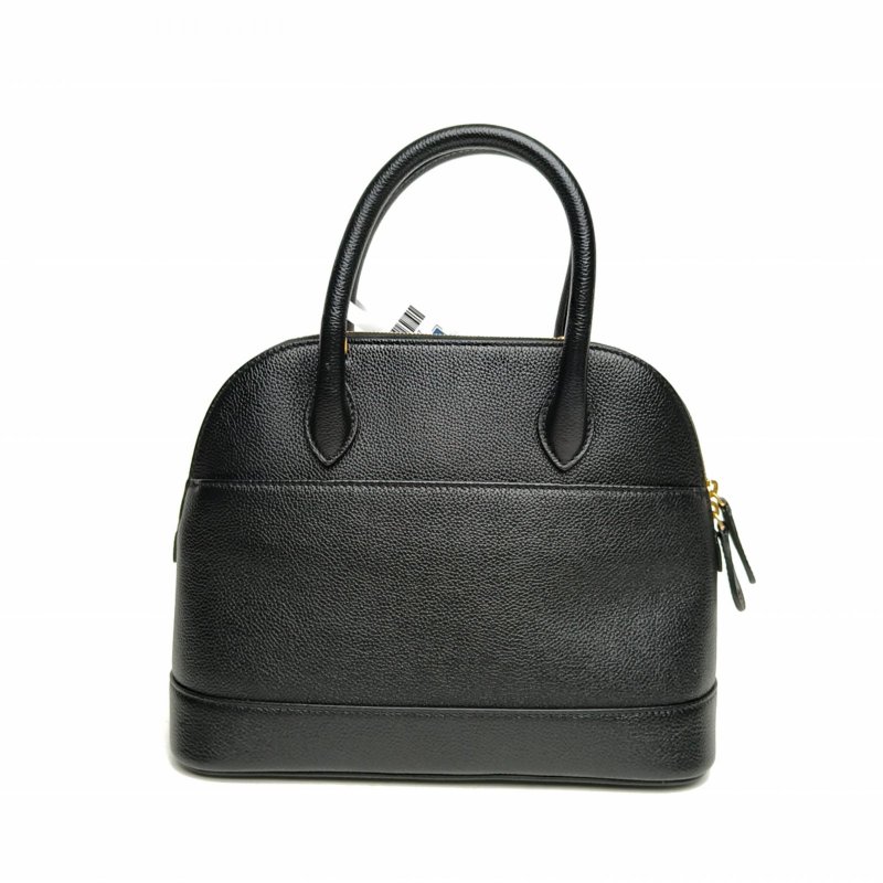 BALENCIAGA 黑色牛皮logo手提貝殼包小號肩背包-2
